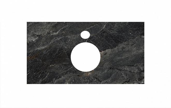 კერამიკული ზედაპირი შემრევის ჭრილით