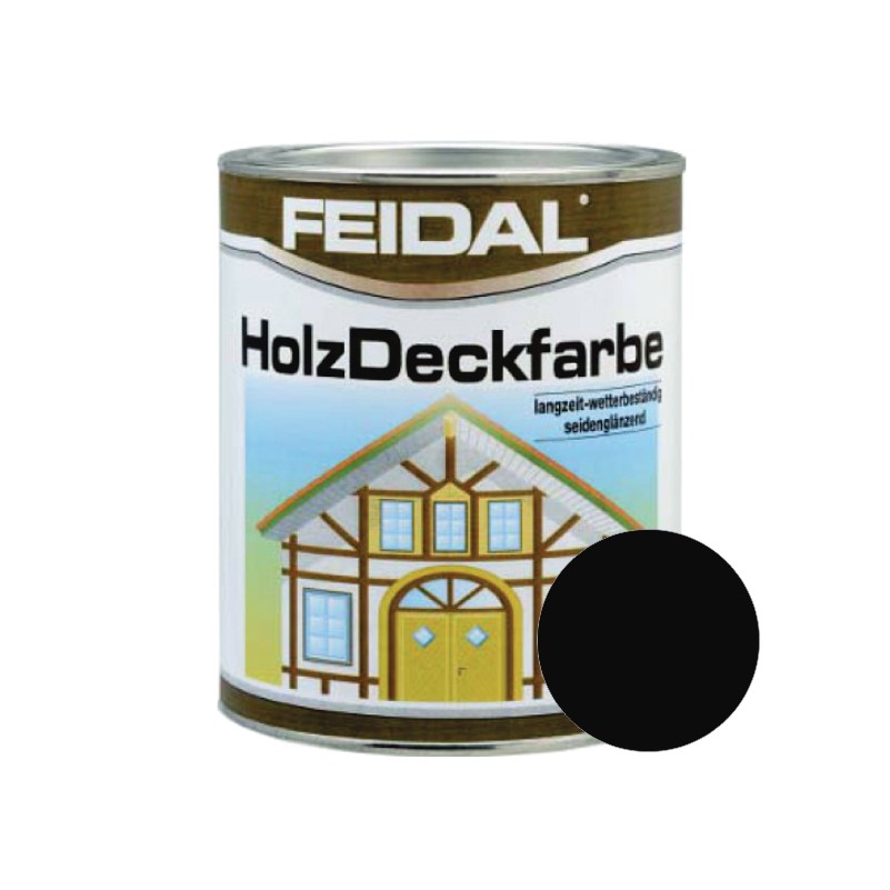 აკრილის საღებავი HOLZDECKFARBE შავი 0.750 ლ
