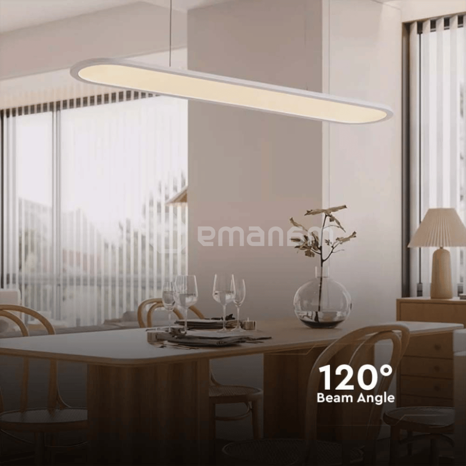 ჭაღი LED V-TAC 24W 3000K 3000Lm თეთრი ფერი 10048