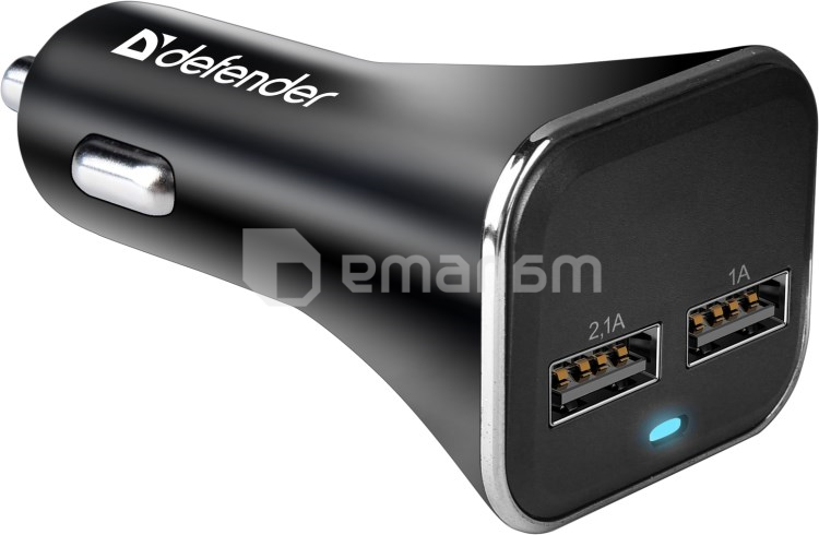 ბლოკი დამტენი ავტომობილის Defender UCA31 MicroUSB 5V 3.1A