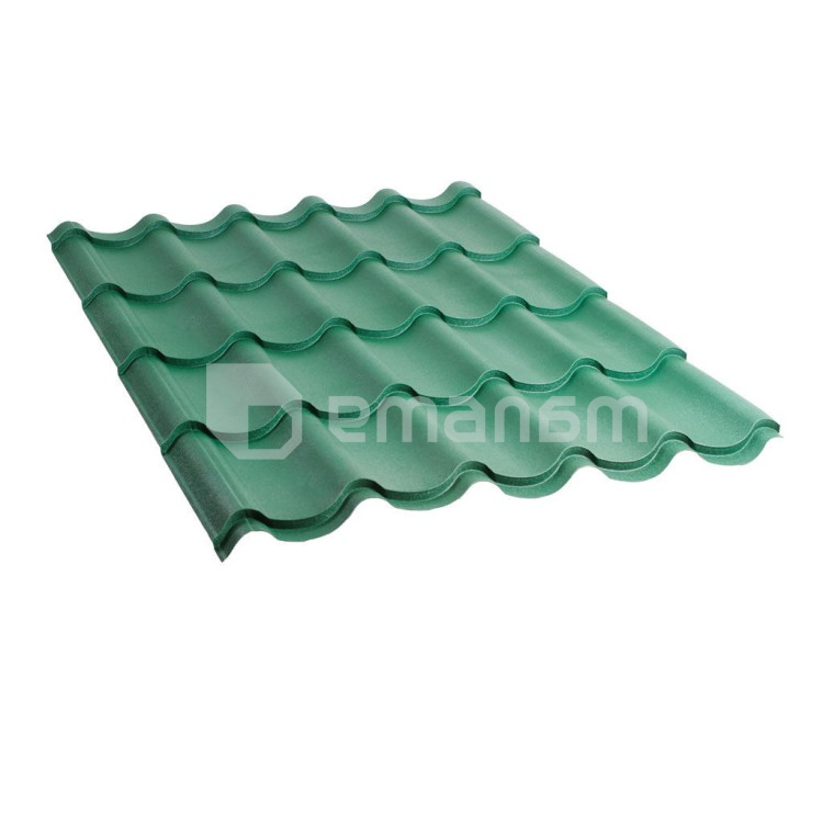 კრამიტი ლითონის 0.45x1180х2000 მმ 2.36 მ² Wrinkle მწვანე