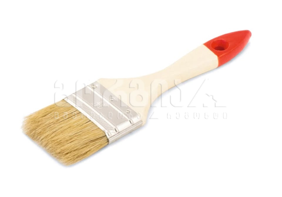 ფუნჯი თეთრი ნატურალური ბეწვით  სახელურით 81266012 60მმ * 5მმ