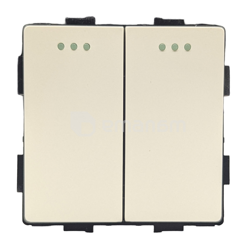 ჩამრთველი Socket Style 2 მექანიკური ორიანი 2G-2W თეთრი