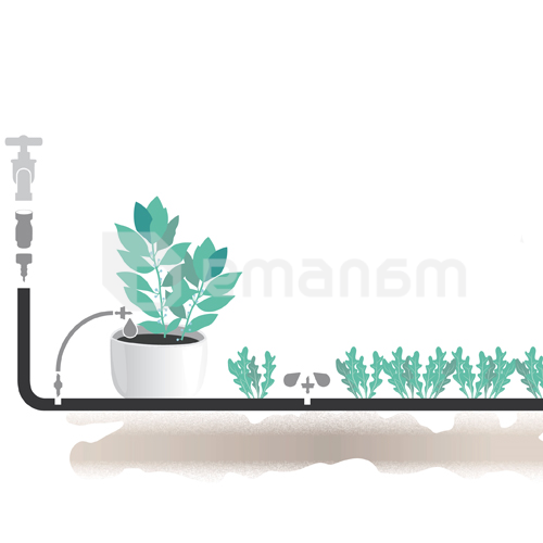 შლანგი წვეთოვანი მორწყვის GF GF80006298 14x16 მმ 25 მ