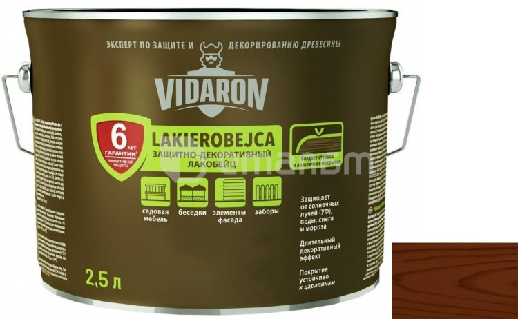 გასაჟღენთი ხის Vidaron Lakobeyc 2.5 ლ L08 სამეფო პალისანდრი
