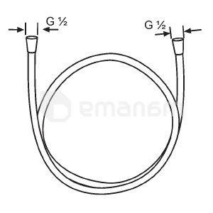 შლანგი საშხაპის Hansgrohe Metaflex 28264000 2 მ