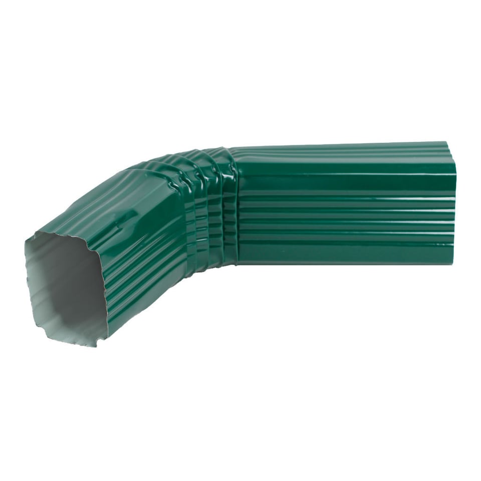 ოთხკუთხა წყალსაწრეტი მილის მუხლი 0.50x350 RAL 6005 (500 მმ.)
