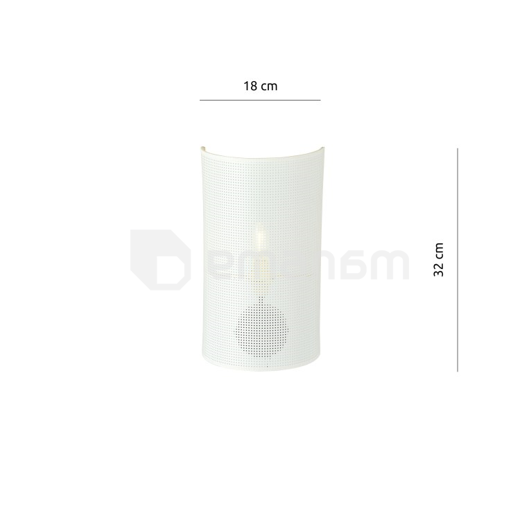 ბრა EMIBIG ASTON К1 E14 1x MAX 40W თეთრი ოქროსფერი