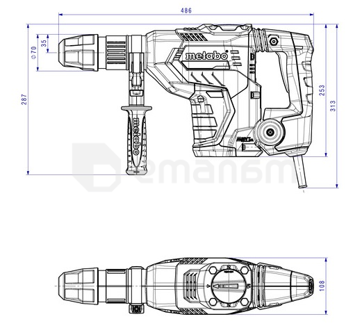 პერფორატორი Metabo KHEV 5-40 BL 1100W (600765500)