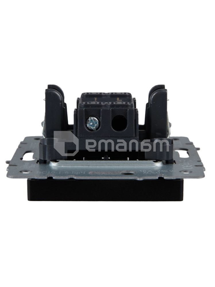 ჩამრთველი რევერსი IEK BRITE 1 10A VC10-1-6-BrB შავი