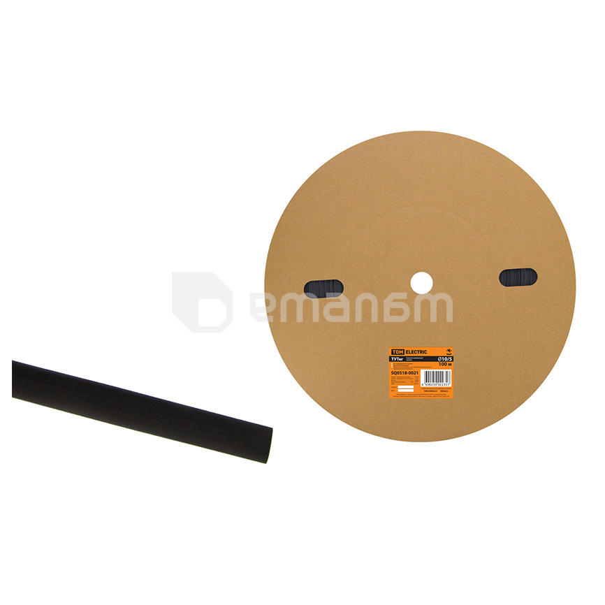 თერმული საიზოლაციო მილი TDM ТУТнг 10 5 შავი 100 მ რგოლი SQ0518-0021