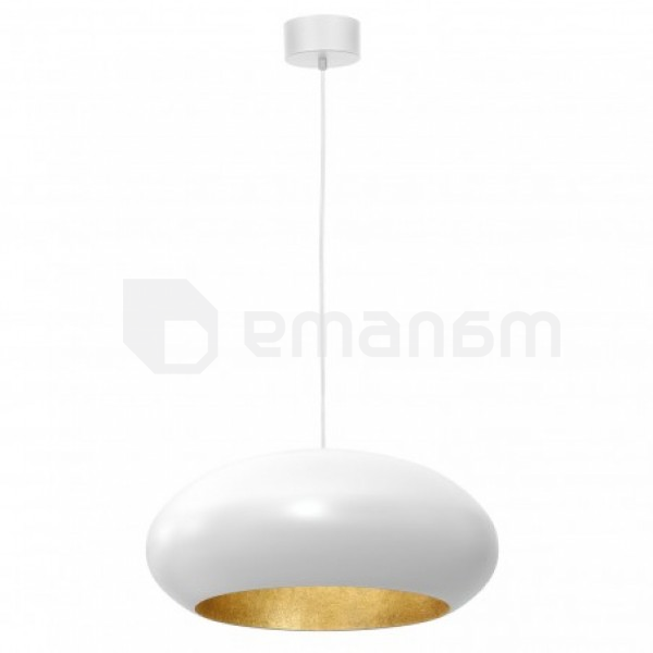 საკიდი LUMINEX 1 Oval E27 1x MAX 60W თეთრი ოქროსფერი 1677