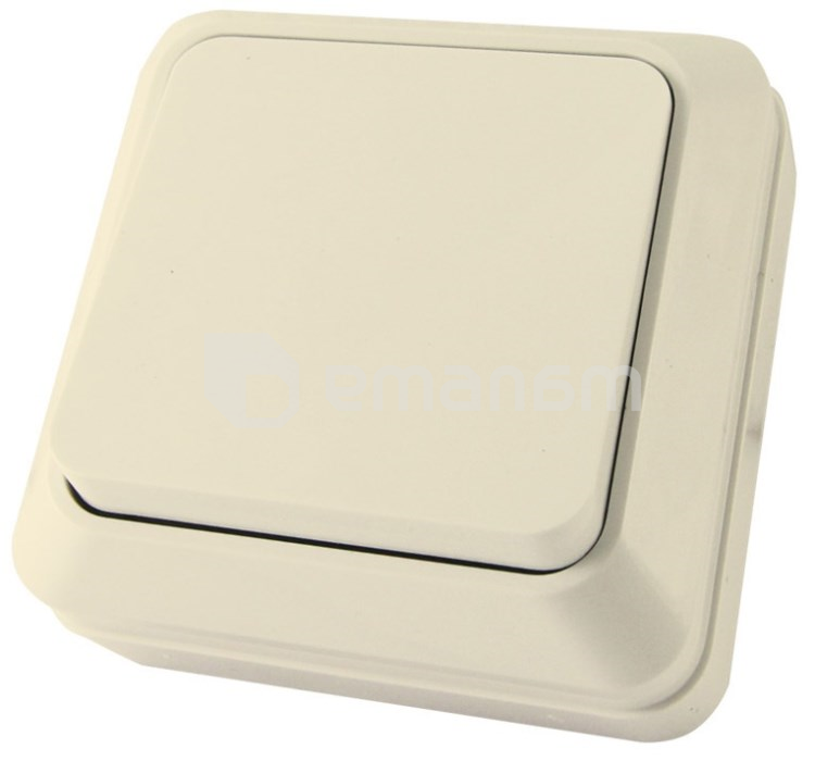 ჩამრთველი TDM SQ1801-0002 1 კლავიშიანი სპილოს ძვლისფერი