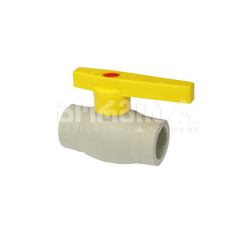 ბურთულა ვენტილი 25 რუხი ყვითელი IRON A175