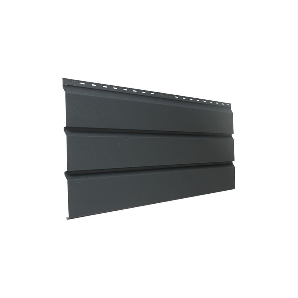 84-იანი ფერადი თუნუქის საიდინგი 0.50X345 ხაოიანი RAL 7024 NOVA