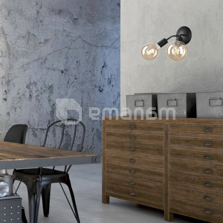 ბრა Lamkur VIGGO KM 2.122 Black 2xE27 60W