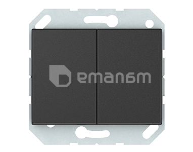 ჩამრთველი ჩარჩოს გარეშე Vilma Express XP 500 2 კლავიშიანი ანტრაციტი