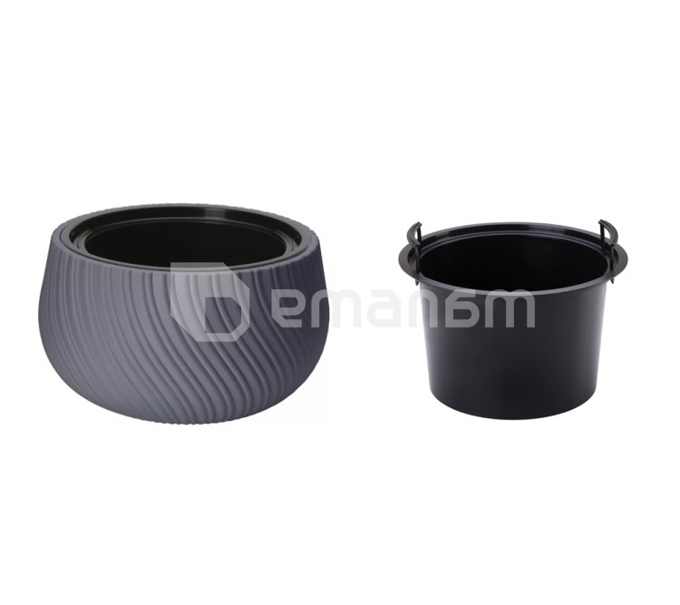 ქოთანი ყვავილის FORM PLASTIC Mika anthracite 12,9 ლ