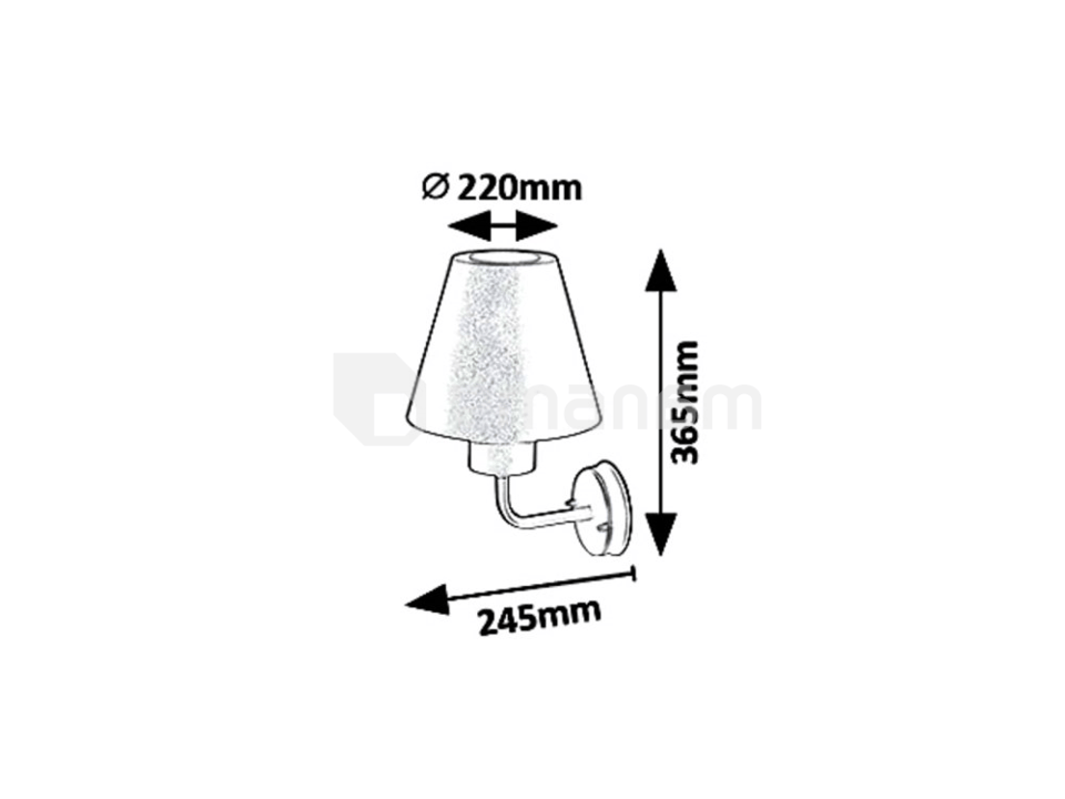 ეზოს განათება Rabalux FAVARA 1 Е27 Ø220 L365 IP44 შავი 8844
