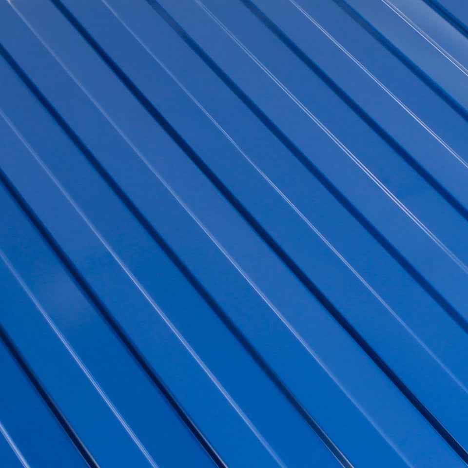 პროფილირებული ფერადი თუნუქი 0.45X1190 პრიალა RAL5005 NOVA