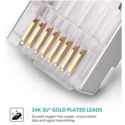 ქსელის კაბელის კონექტორი UGREEN NW111 (20333) Cat6 Connector Shielded Crystal Head 10Pack