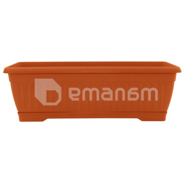 აივნის პლასტმასის ქოთანი დასადგამით Aleana ტერრა 50x19 ტერაკოტი