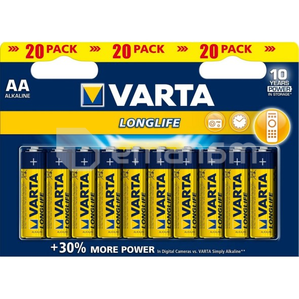 ელემენტი VARTA Alkaline AA LL 1.5 V 20 ც