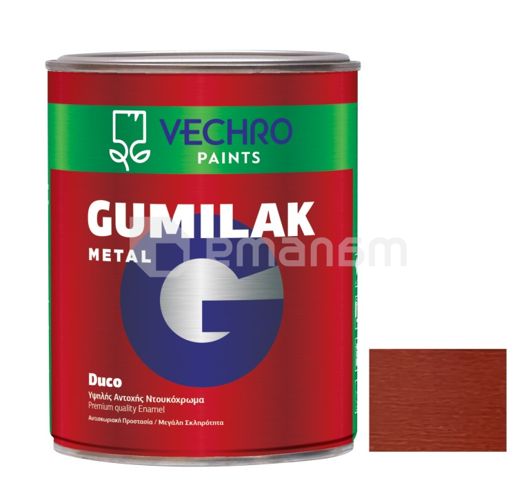 საღებავი ზეთის ლითონისთვის Vechro Gumilak metal No 617 შინდისფერი პრიალა 750 მლ