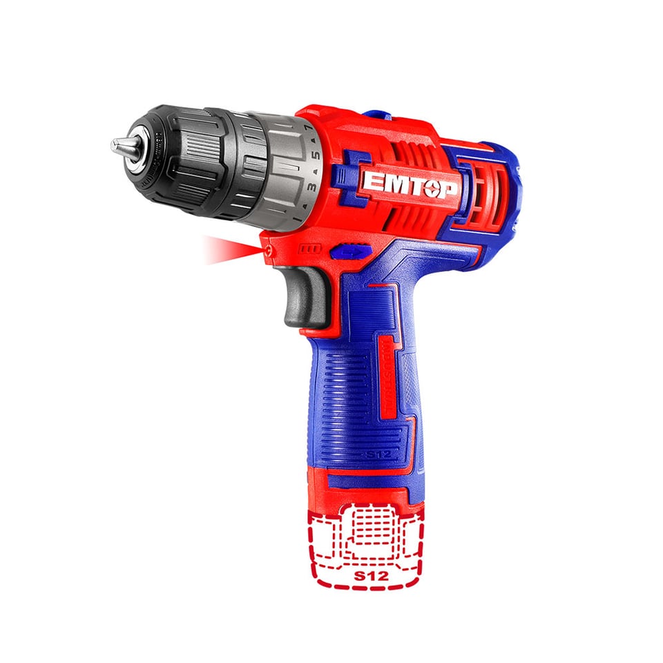 ხრახნდამჭერი Li-Ion, 12ვ  2 (type-c)  ECDL12620 Lithium-Ion