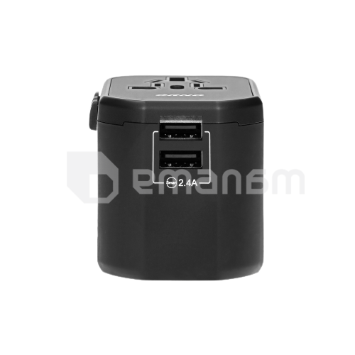 დამტენი უნივერსალური ORNO 2 USB 5В 2.4А 100-240V GOworld