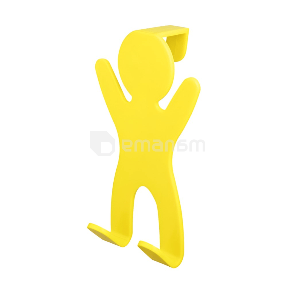 პირსახოცის დასაკიდი კაუჭი Bisk City 2 Yellow