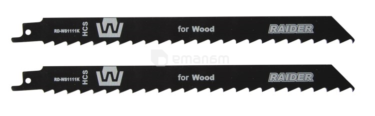 პირი ბეწვა ხერხის ხისთვის Raider RD-WS1111K 225/125 მმ 2 ც