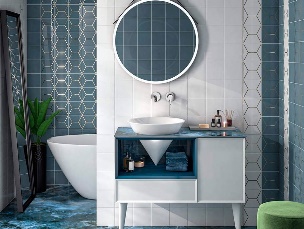 კერამიკული ზედაპირი შემრევის ჭრილით