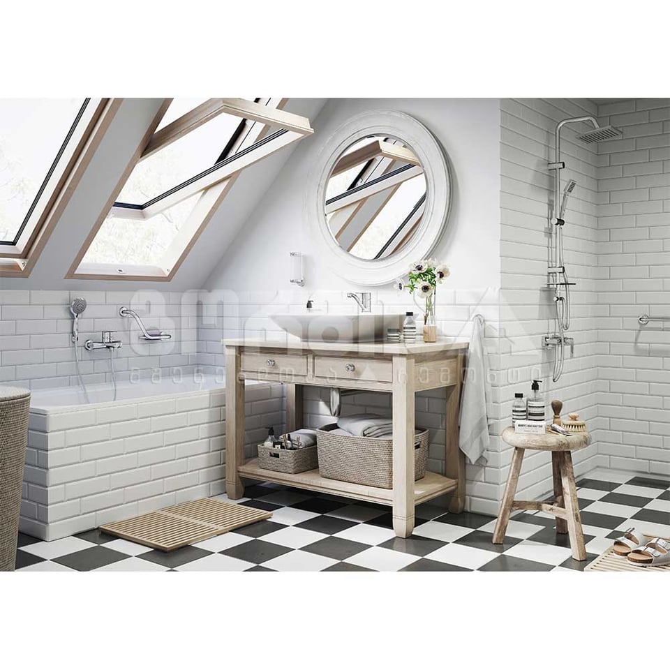 საშხაპის შემრევი ALGEO SQUARE BAQ7