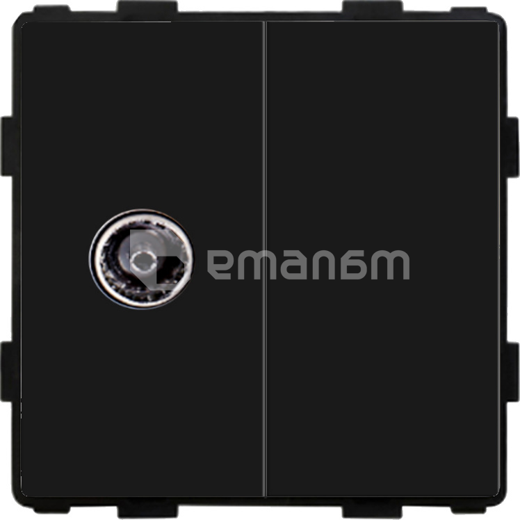 როზეტი ჩარჩოს გარეშე Socket Style TV შავი