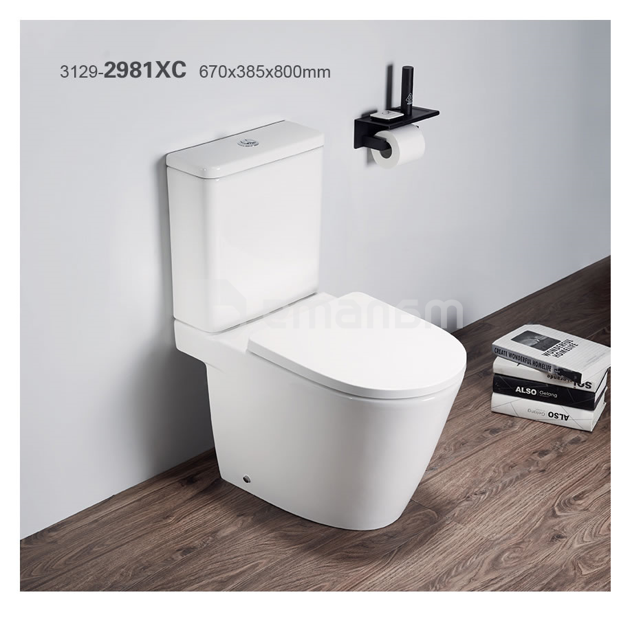 უნიტაზი დასადგამი Pate 2981XC two-piece Glossy თეთრი P-TRAP