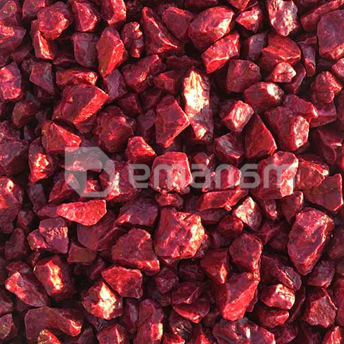 ქვა დეკორატიული შეღებილი წითელი GeoColor Decor 8 კგ