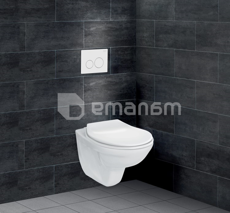 კომპლექტი Siamp Ingenio Extenso დასაკიდი უნიტაზი+ინსტალაცია+ღილაკი