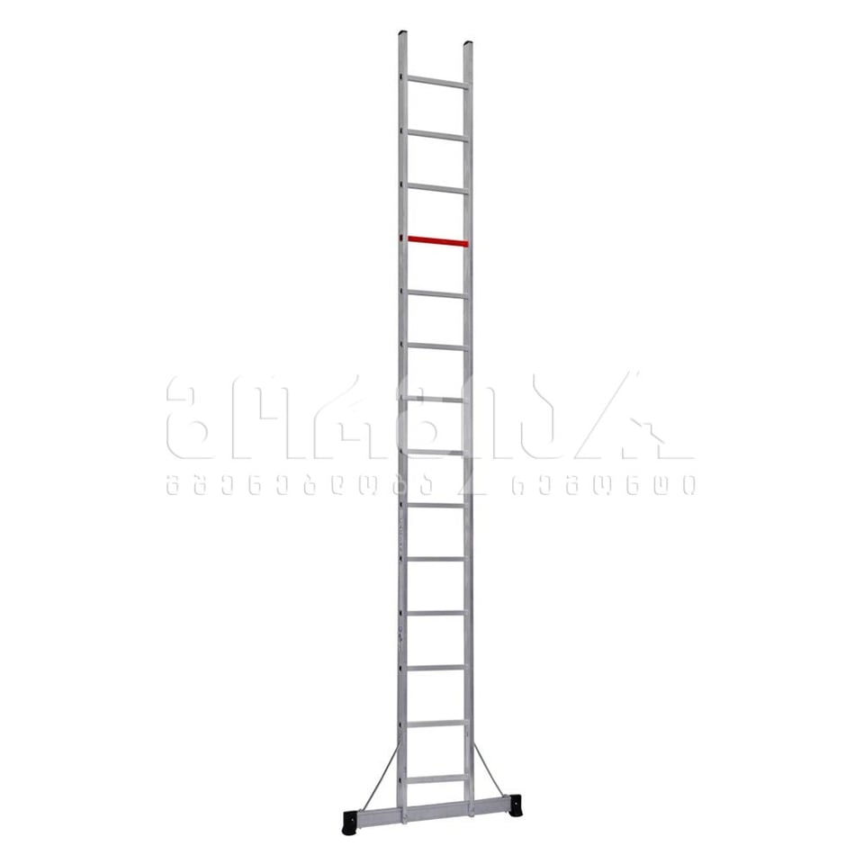 CGS T0040 ალუმინის ერთ სექციანი კიბე 14 საფეხურიანი