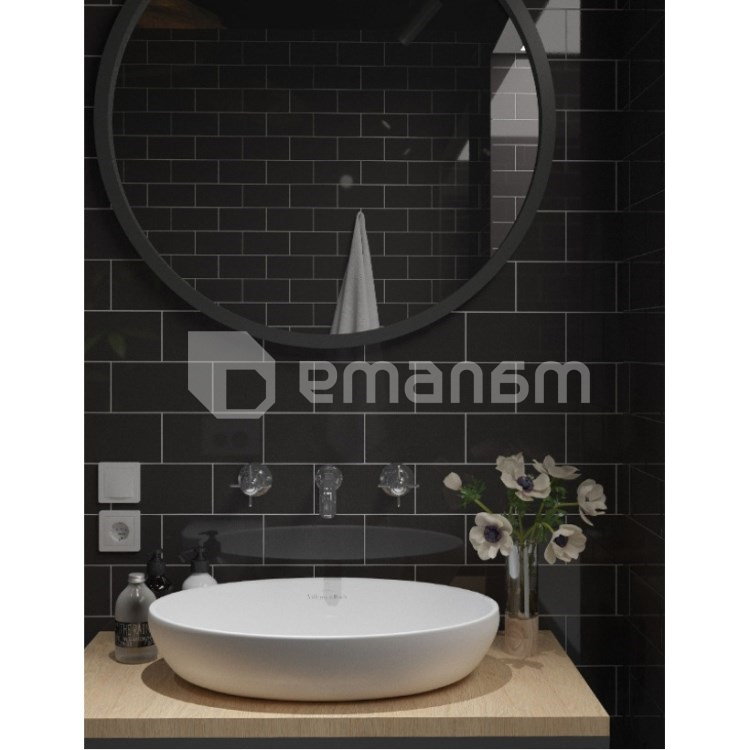 კაფელი Golden Tile Metrotiles plane შავი 10x20