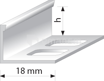 პროფილი ალუმინის SALAG A01051 "L" 10mm/2m ნატურალური ანოდა