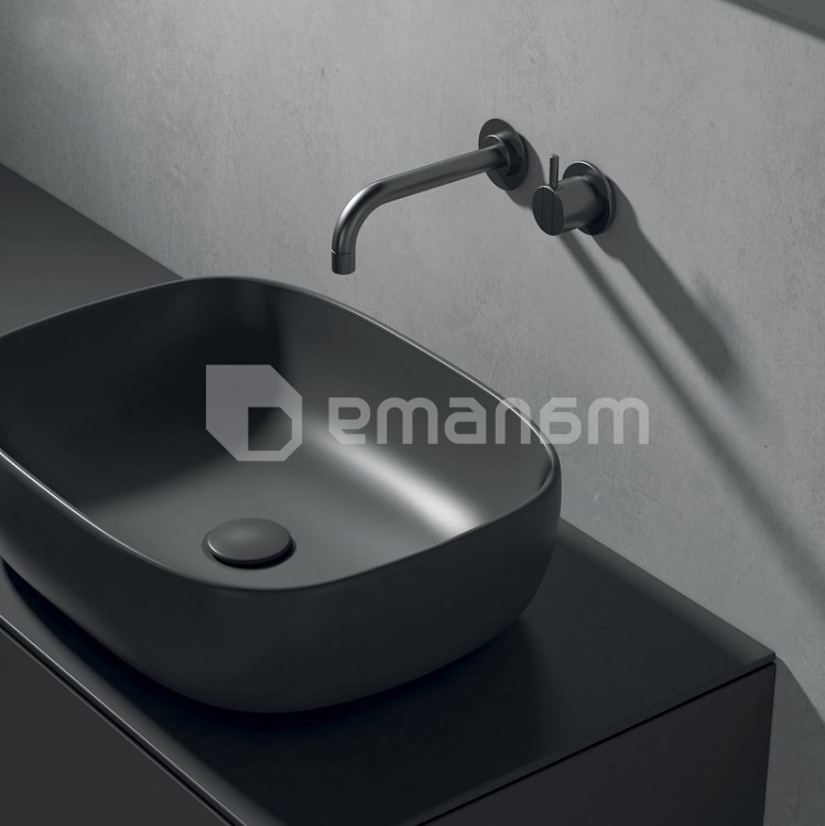 დასადგამი ხელსაბანი GALASSIA Dream matt black 50x38 სმ