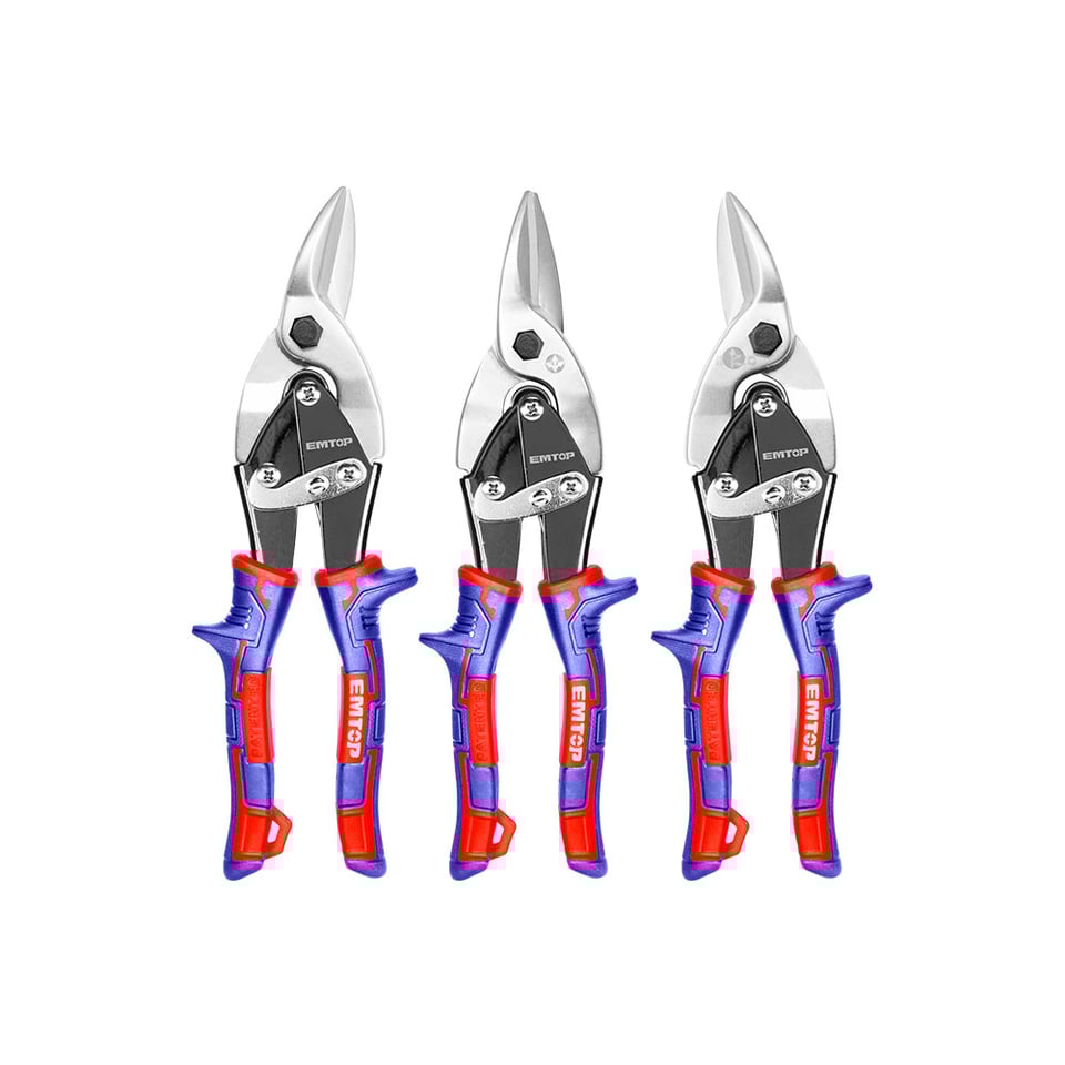 ბრტყელტუჩა 3ც 250 მმ  Aviation snip set EASPK1011 Emtop