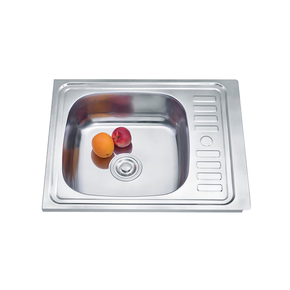 სამზარეულოს ნიჟარა+სიფონი LS-6050 600*500*180 (0.6MM)LEFT