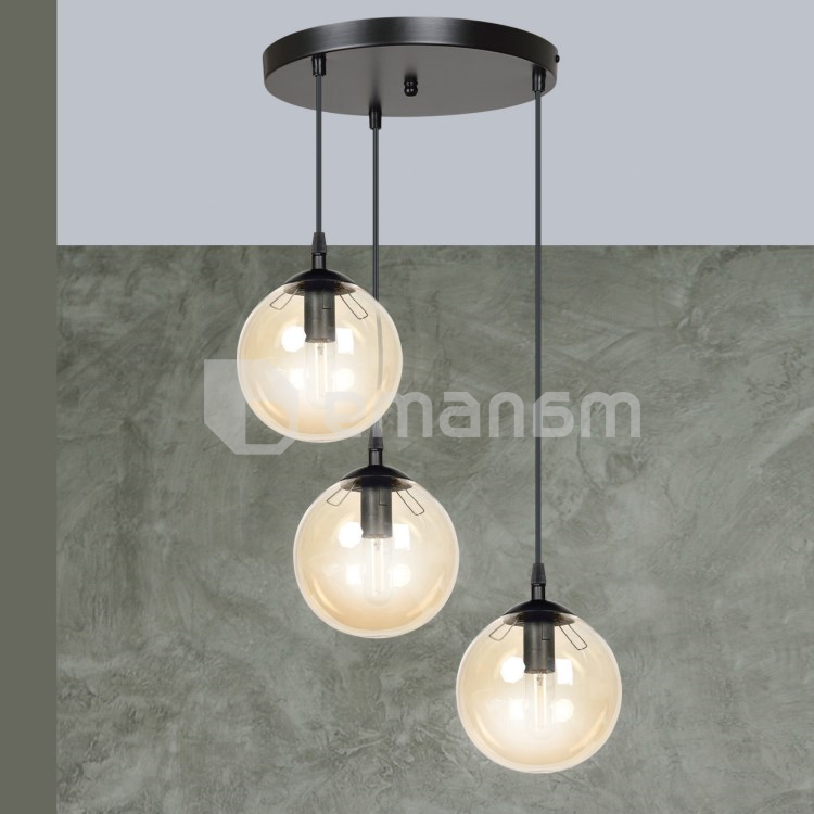 საკიდი EMIBIG Cosmo Premium 3 E14 3x MAX 40W შავი MIODOWY