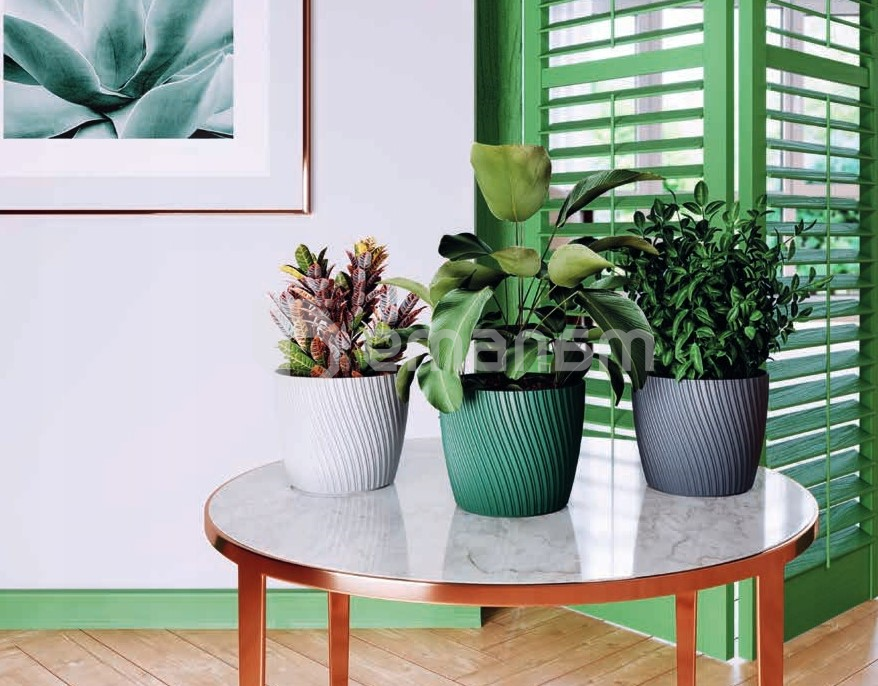 საყვავილე ქოთანი სადგამით FORM PLASTIC Mika 19 მწვანე