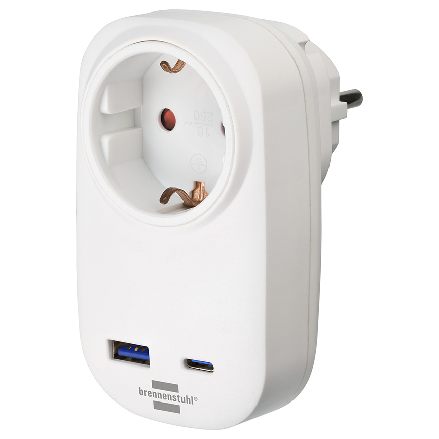 ადაპტერი USB-А C პორტის Brennenstuhl 18W თეთრი