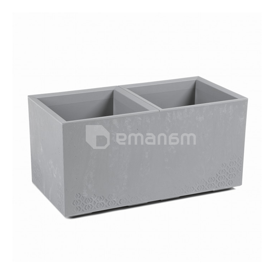 ქოთანი ყვავილის LAMELA KARO ECO recycled concrete 78x39x39,4 სმ