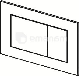 ღილაკი ინსტალაციისათვის Tece 9240401 dual-flush Bright chrome