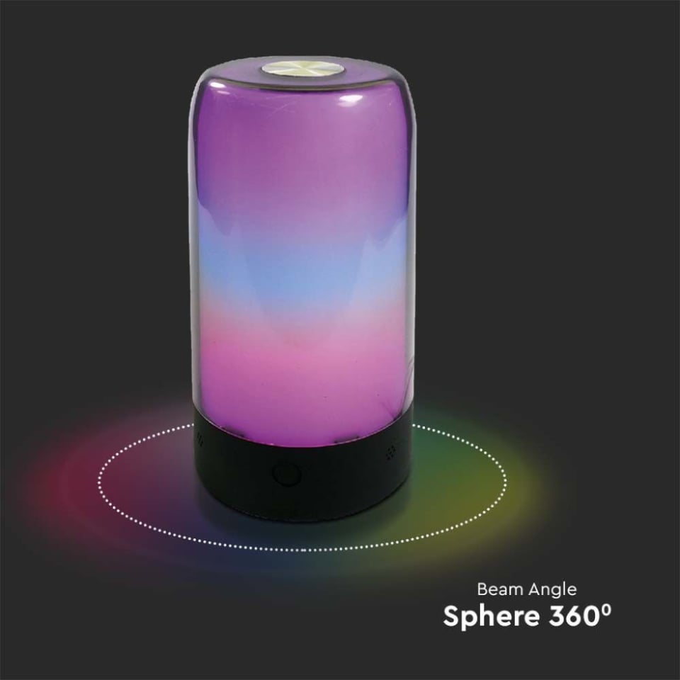 მაგიდის სანათი V-TAC RGB 8W 405871 100х188 RGB შავი ფერი